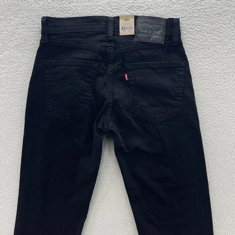 Levis Jeans Mens 30x32 Black 511 Slim Dark Wash Stretch Denim Grunge Goth Rock
